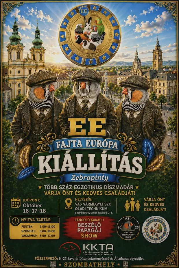 ZEBRA PINTY FAJTA EURÓPA KIÁLLÍTÁS